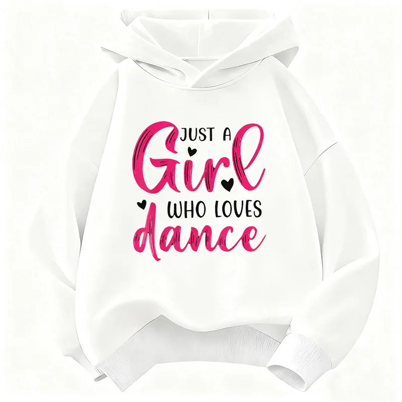 Girls' Hoodie – Just A Girl Who Loves Dance – Y2K Kids