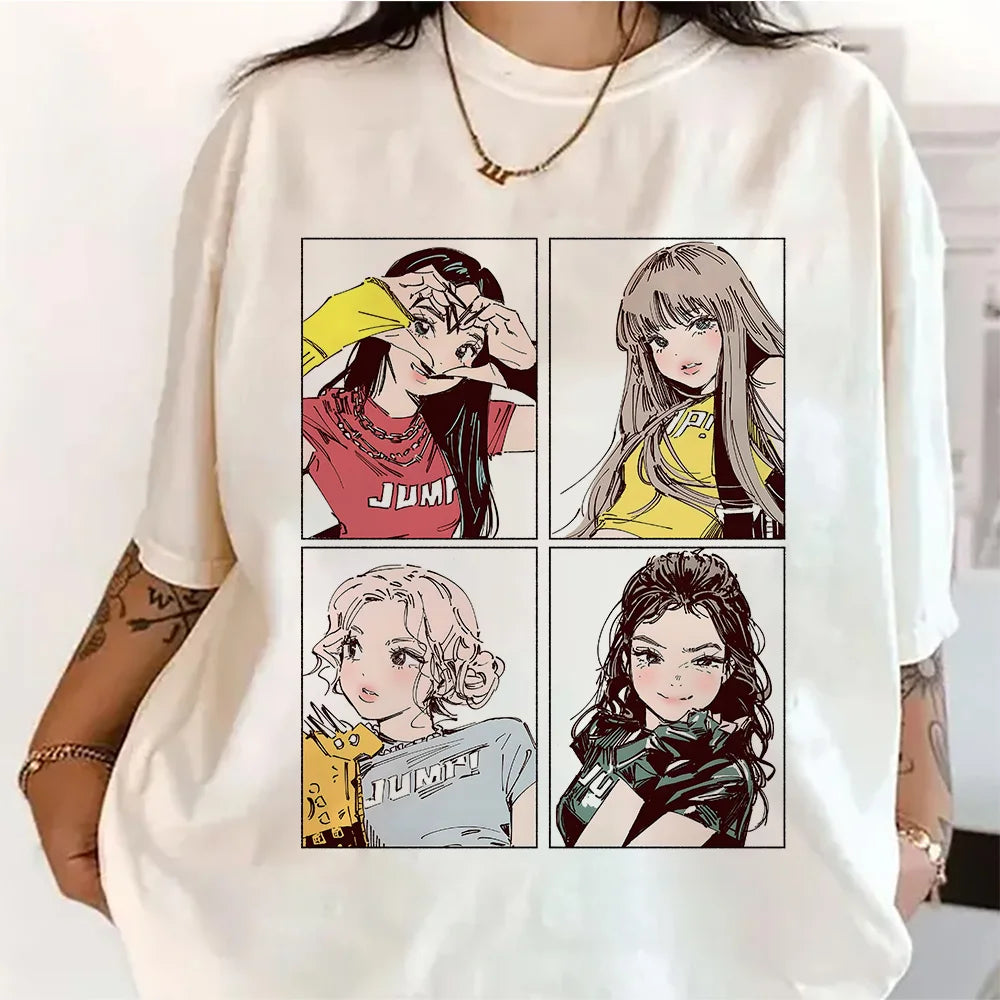 T-shirt Kpop BP Jump 2025 – Femme, Style Y2K, Graphique Anime Festival
