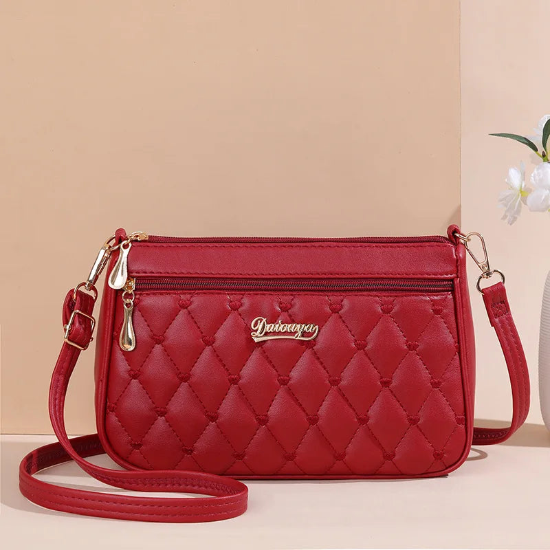 Sac Messager Brodé Femme avec Pompon - Cuir PU Premium