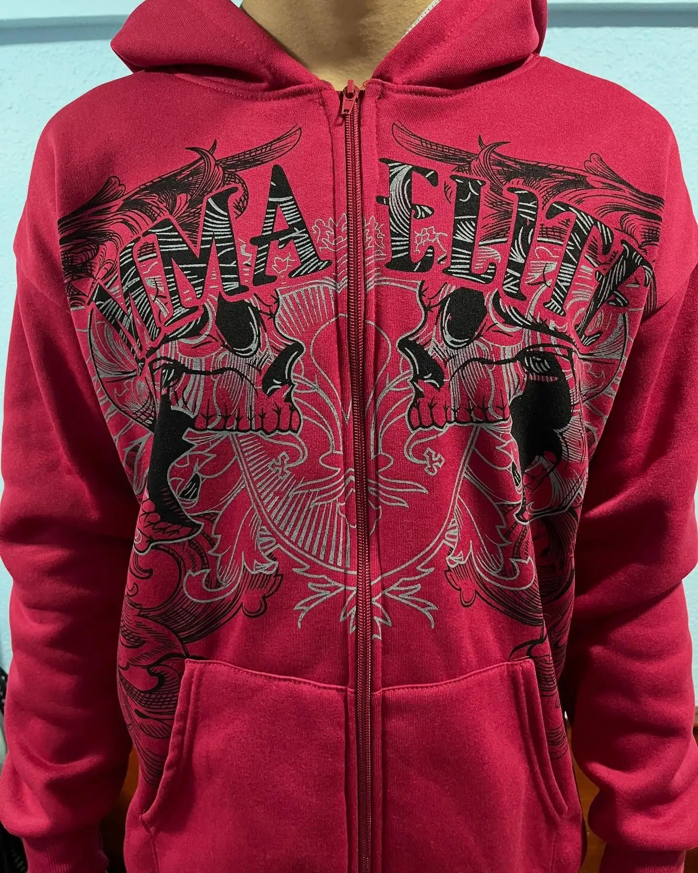 Y2K Street New Fashion Oversized Skull Print Sweater Hoodie Men Harajuku Vintage Hip Hop Popular Casual Sports Hooded Sweater