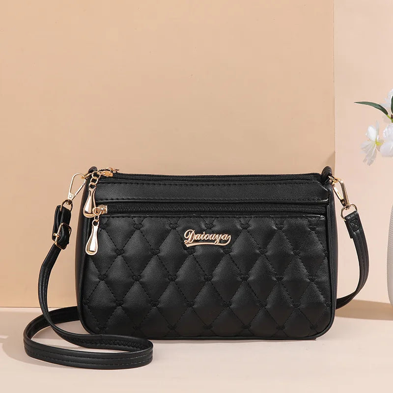 Sac Messager Brodé Femme avec Pompon - Cuir PU Premium