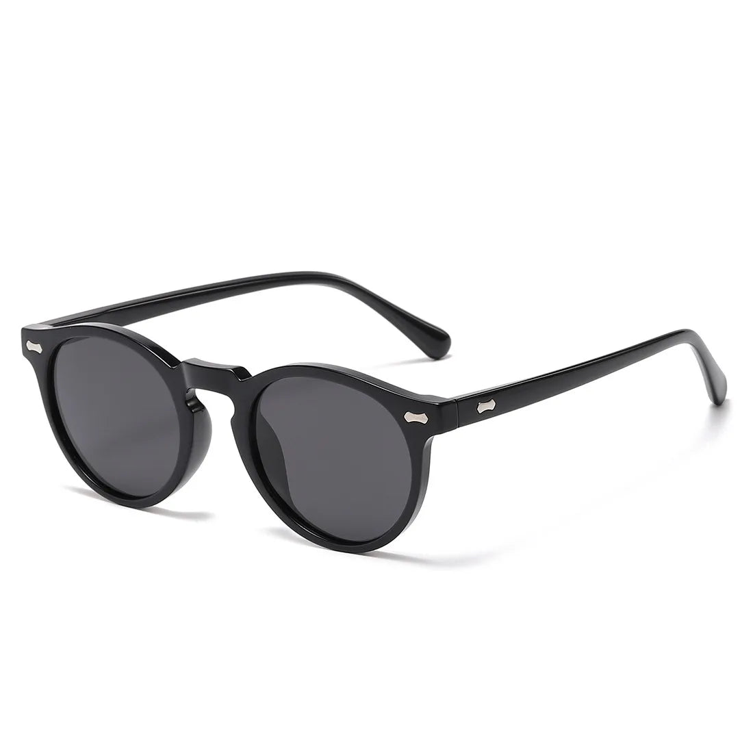 Classic Round Sunglasses Polarized Man Fashion Rivet Frame Vintage Leopard Glasses For Woman UV400 Anti-Glare lunettes de soleil