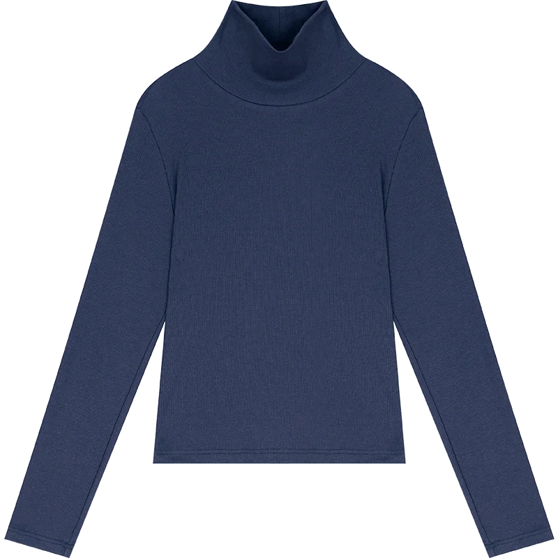 Pull Col Roulé Femme – Maille Douce Slim Fit, Automne-Hiver